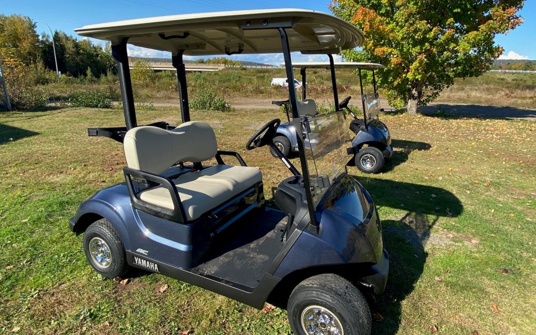 New 2025 Yamaha Drive2 AC Electric Golf Car in Bluestone Metallic