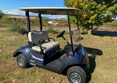 New 2025 Yamaha Drive2 Quietech Fuel Injected Golf Car in Bluestone Metallic